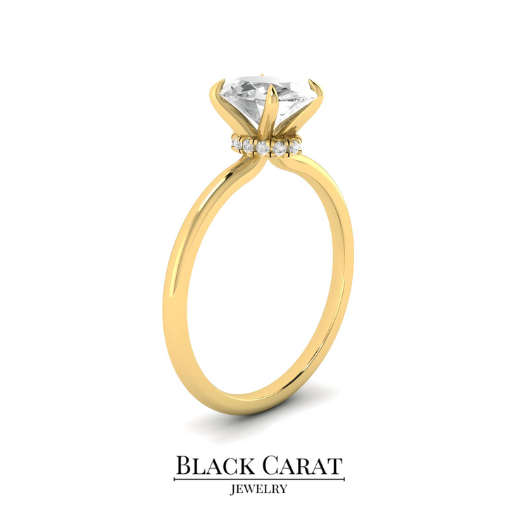 Luminous Halo Oval Solitaire