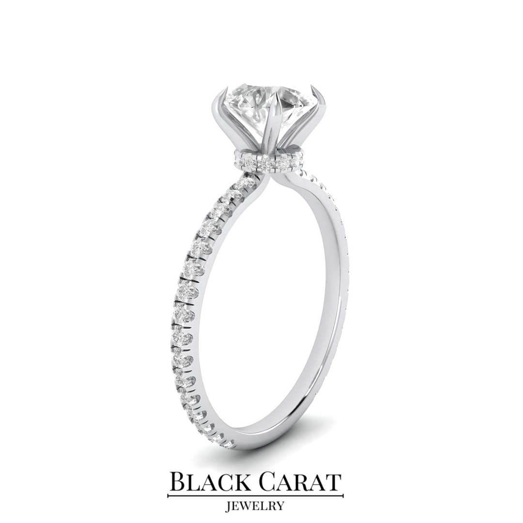 Celestial Grace Pavé Solitaire