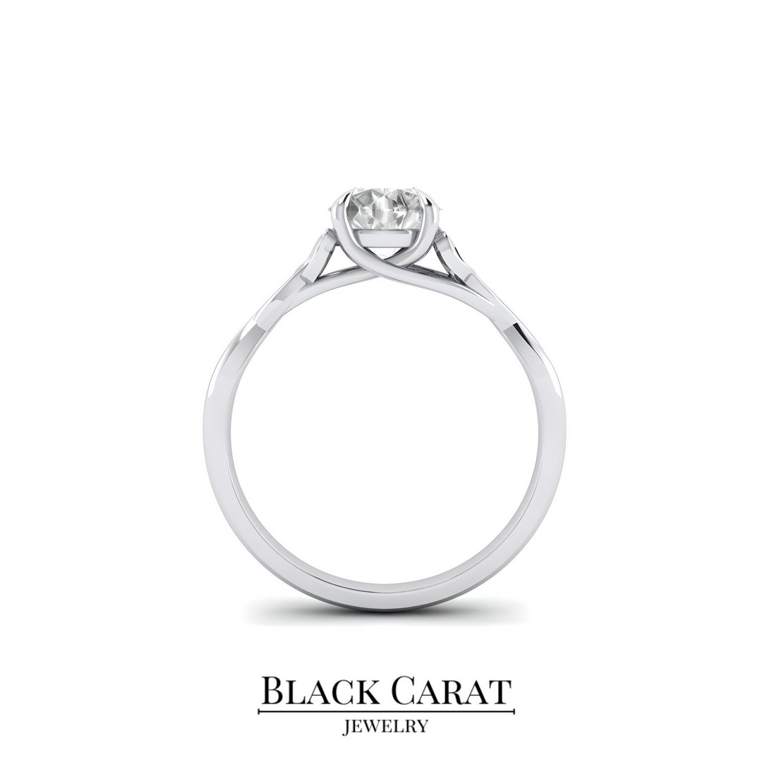 Celtic Knot Round Diamond Engagement Ring