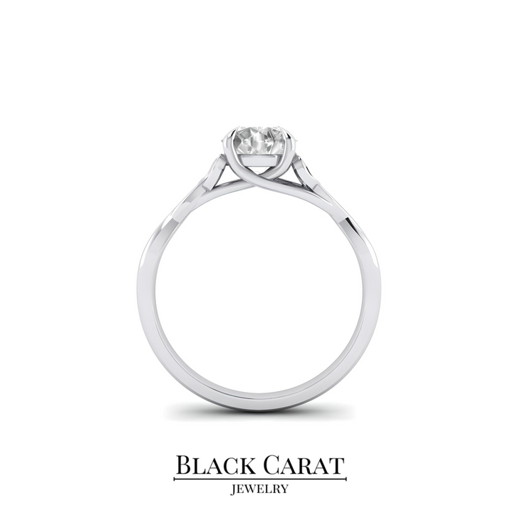 Celtic Knot Round Diamond Engagement Ring