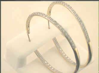 10kt Yellow Gold Womens Hoop Earrings 1/2 Cttw