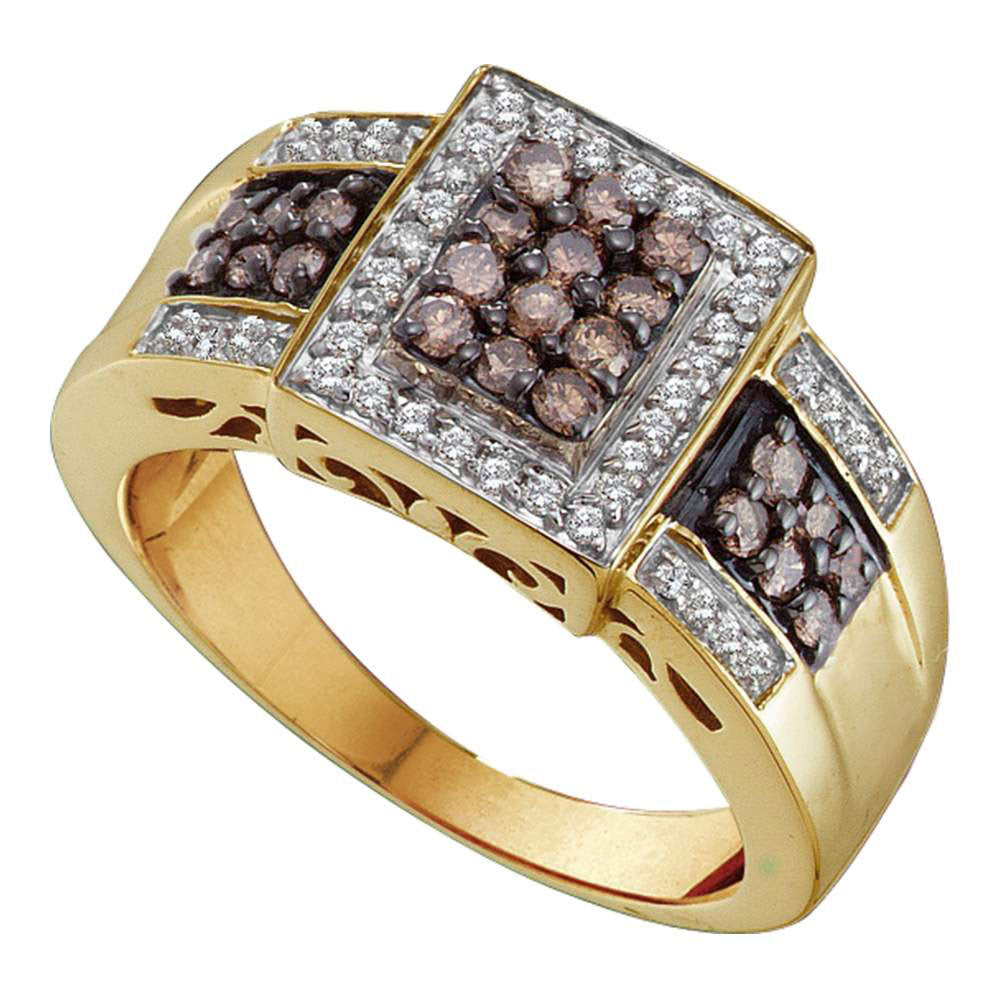 5/8CTW-DIA BROWN RING