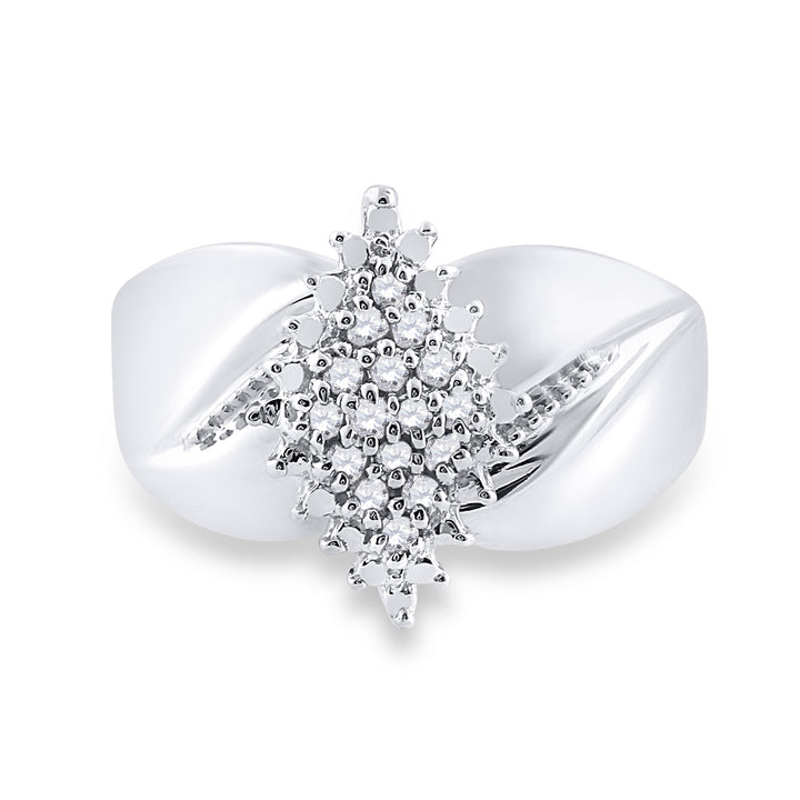 1/8CT-DIA CLUSTER RING