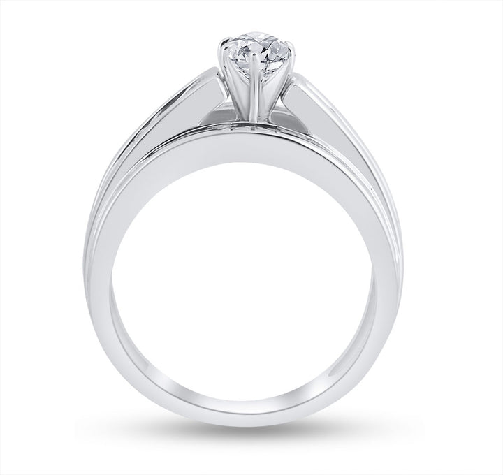 14kt White Gold Womens Marquise Diamond Solitaire Bridal Wedding Engagement Ring 2.00 Cttw