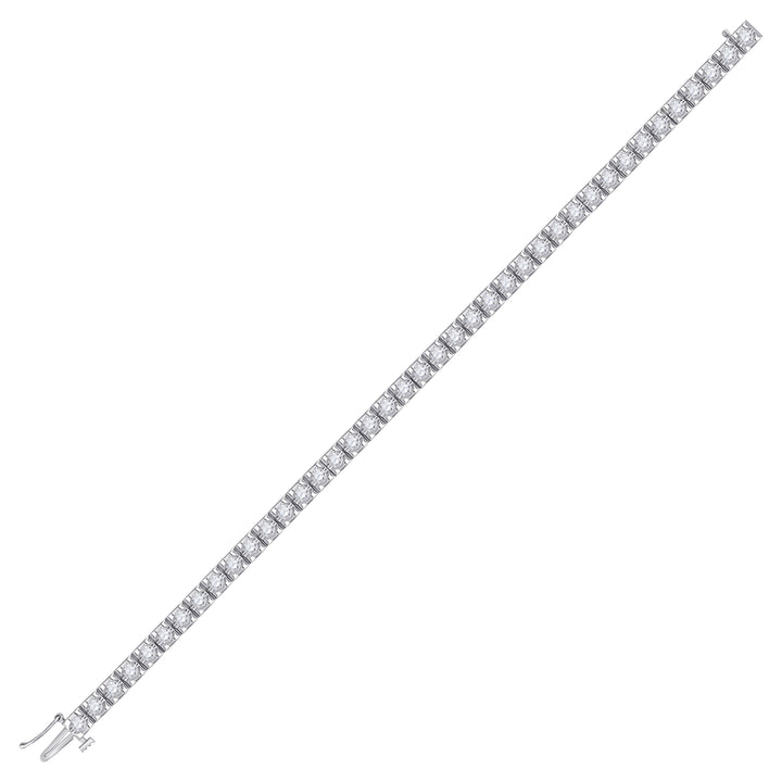 14kt White Gold Womens Round Diamond Classic Tennis Bracelet 1-1/2 Cttw