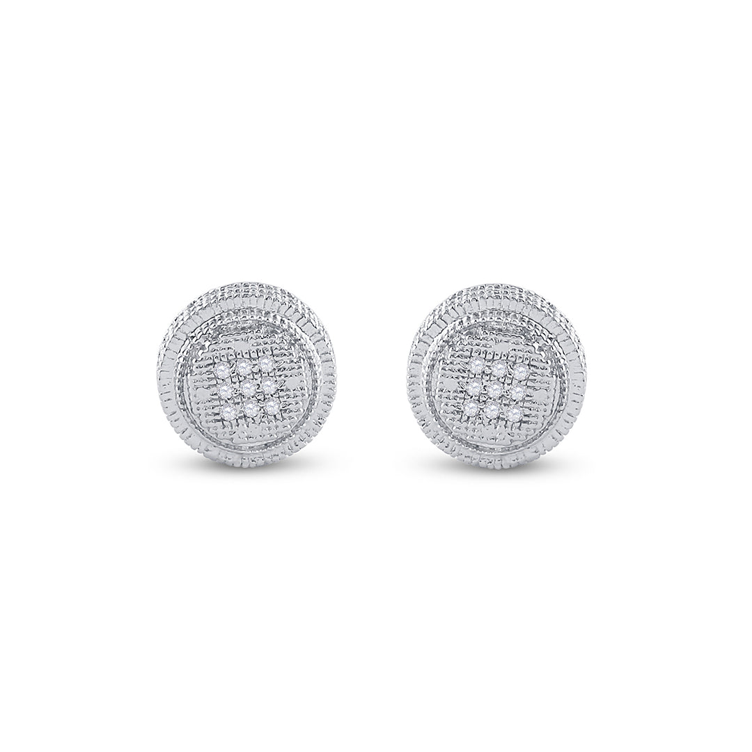 1/20CT-DIA P3 MICRO-PAVE UNISEX  EARRING