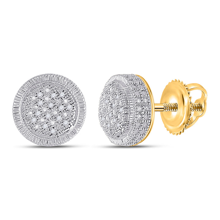 1/10CT-DIA P3 MICRO-PAVE UNISEX EARRING