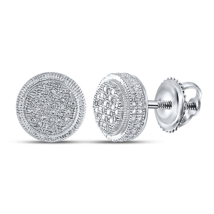 1/10CT-DIA P3 MICRO-PAVE UNISEX EARRING