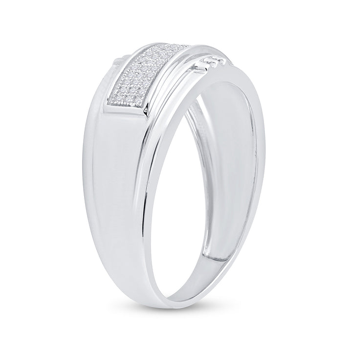 1/6CT-DIA MICRO-PAVE MENS BAND