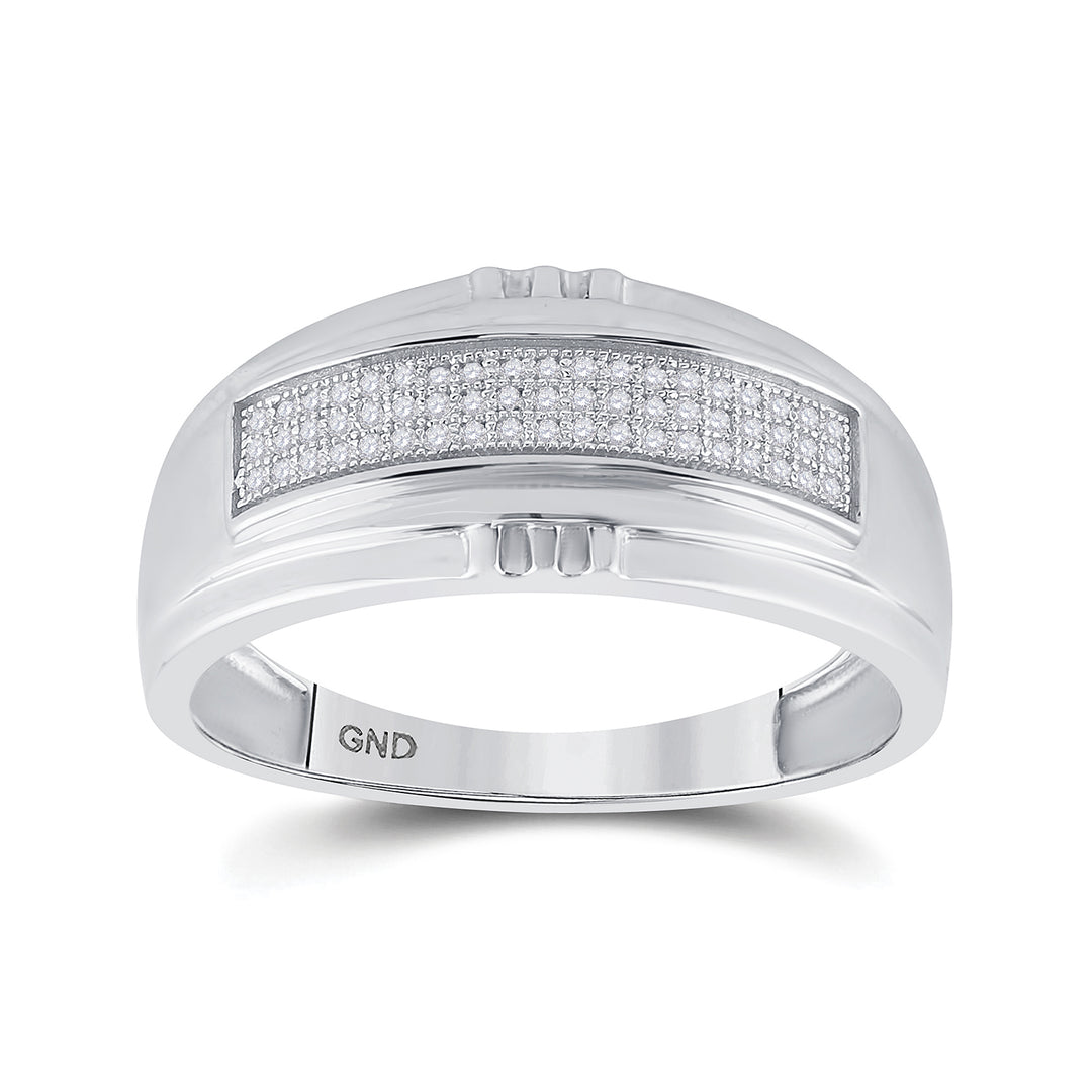 1/6CT-DIA MICRO-PAVE MENS BAND