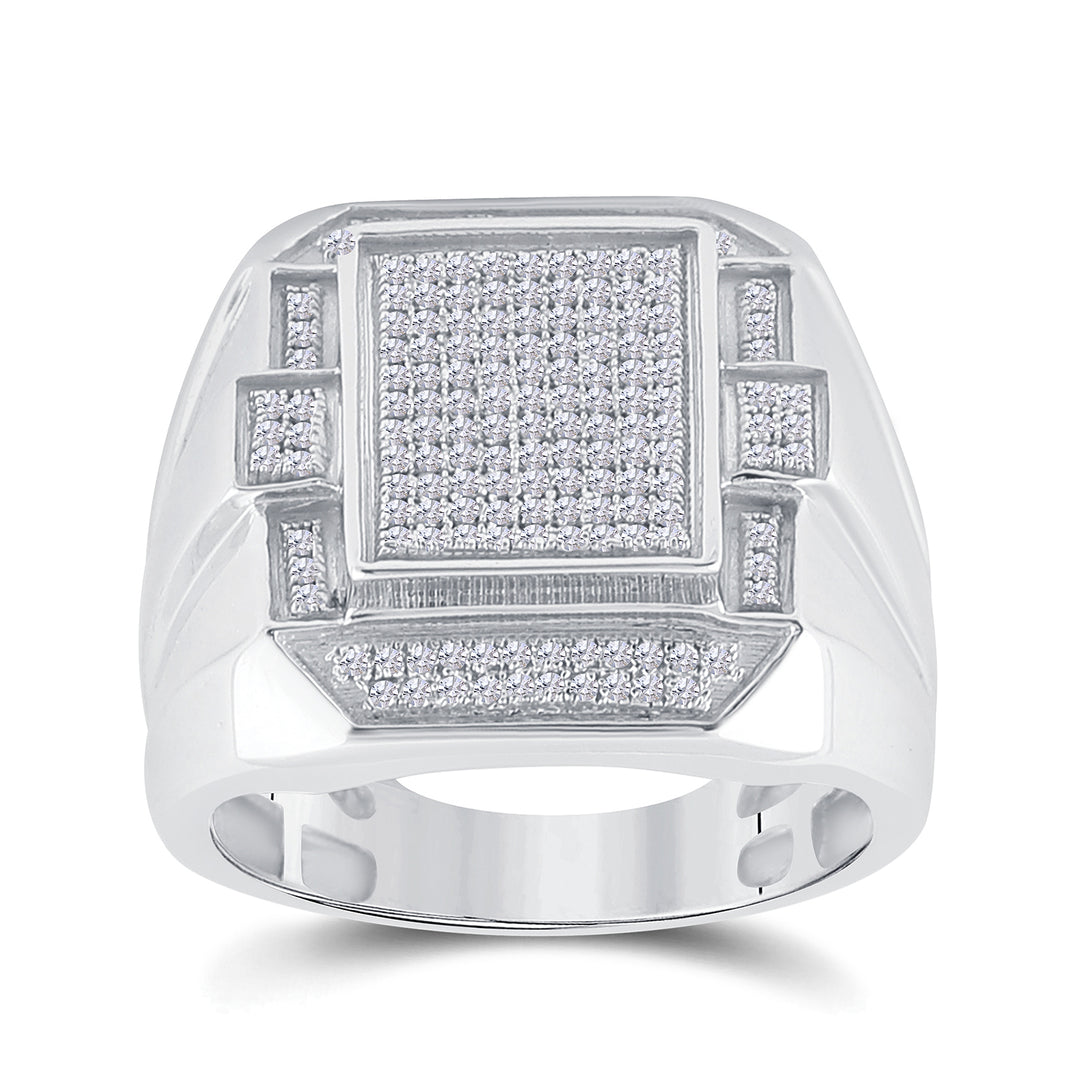 1/2CT-DIA MICRO-PAVE MENS RING