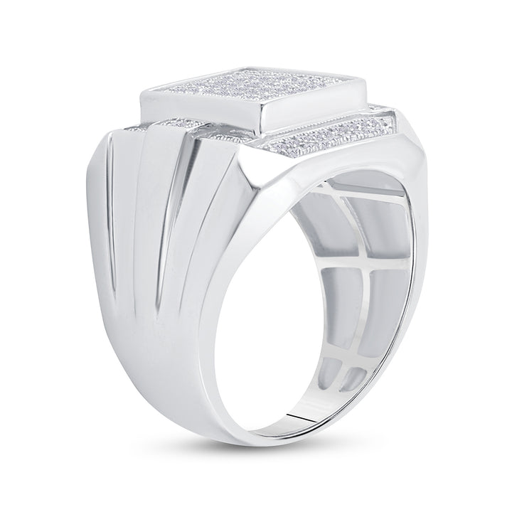 1/2CT-DIA MICRO-PAVE MENS RING