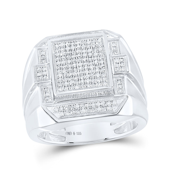 1/2CT-DIA MICRO-PAVE MENS RING