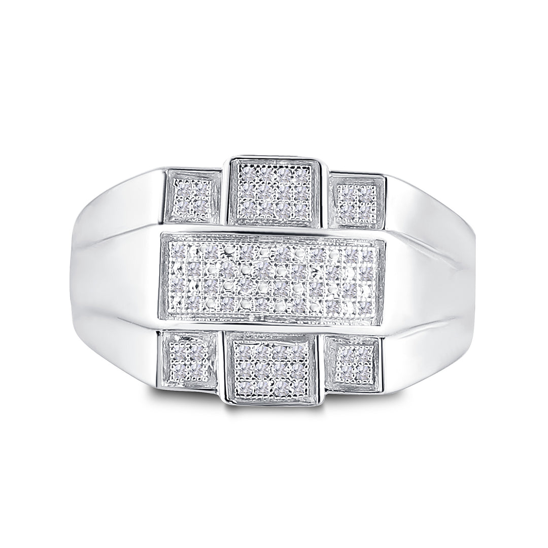 1/6CT-DIA MICRO-PAVE MENS RING