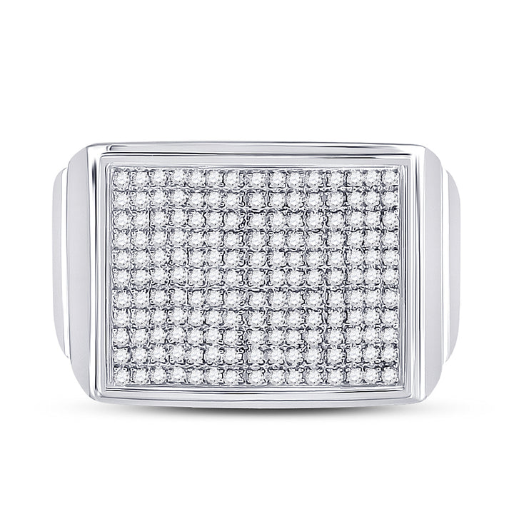 1/4CT-DIA MICRO-PAVE MENS RING