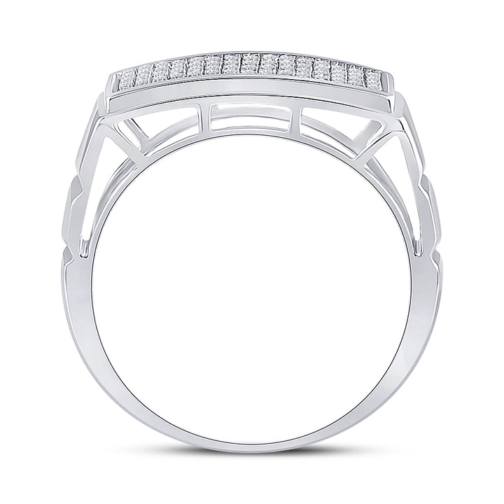 1/4CT-DIA MICRO-PAVE MENS RING