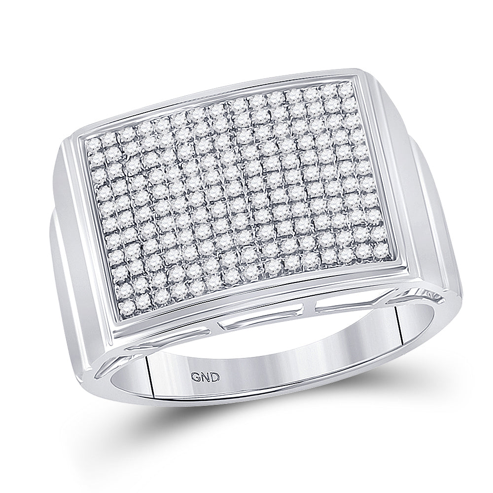 1/4CT-DIA MICRO-PAVE MENS RING