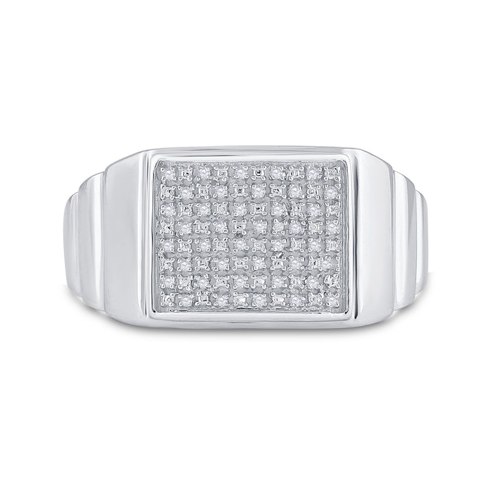 1/10CT-DIA MICRO-PAVE MENS RING