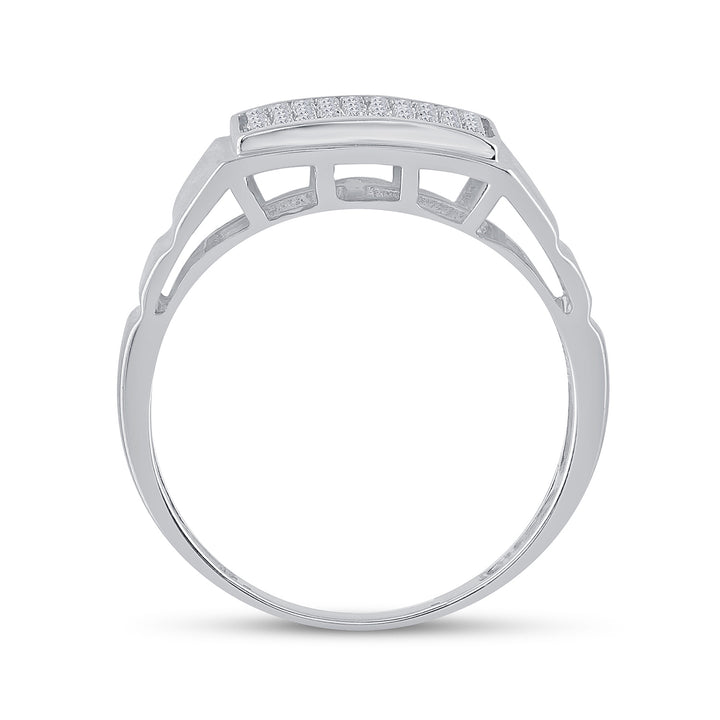 1/10CT-DIA MICRO-PAVE MENS RING