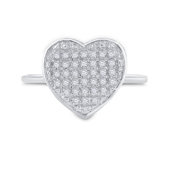 1/10CTW-DIA P3 MICRO-PAVE GIFT HEART RING