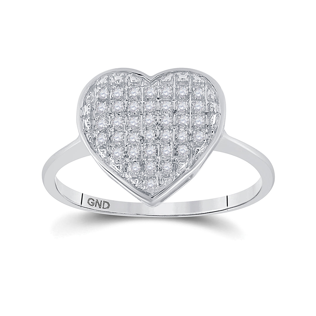 1/10CTW-DIA P3 MICRO-PAVE GIFT HEART RING