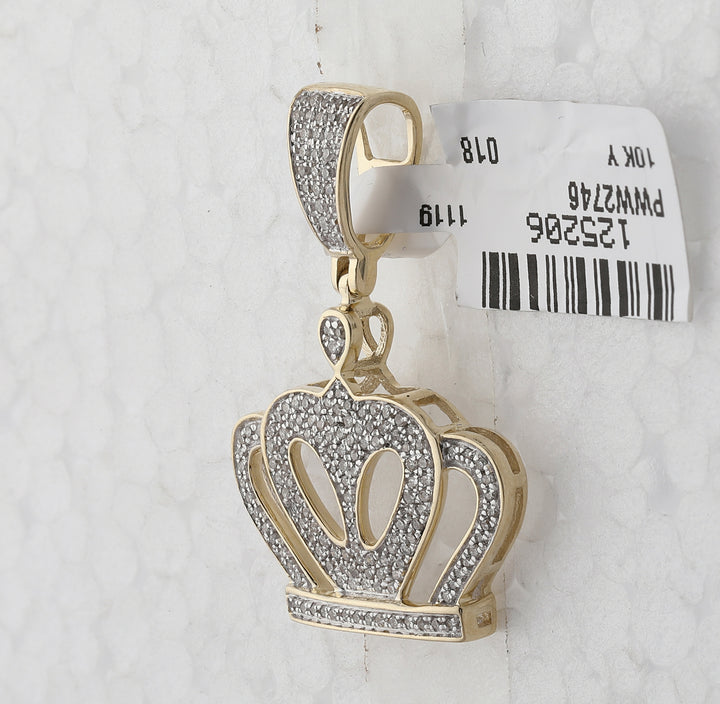 1/2CT-DIA P1P2 CROWN MENS CHARM