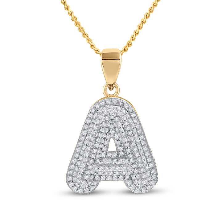 1/2CT-DIA INITIAL ""A"" PENDANT