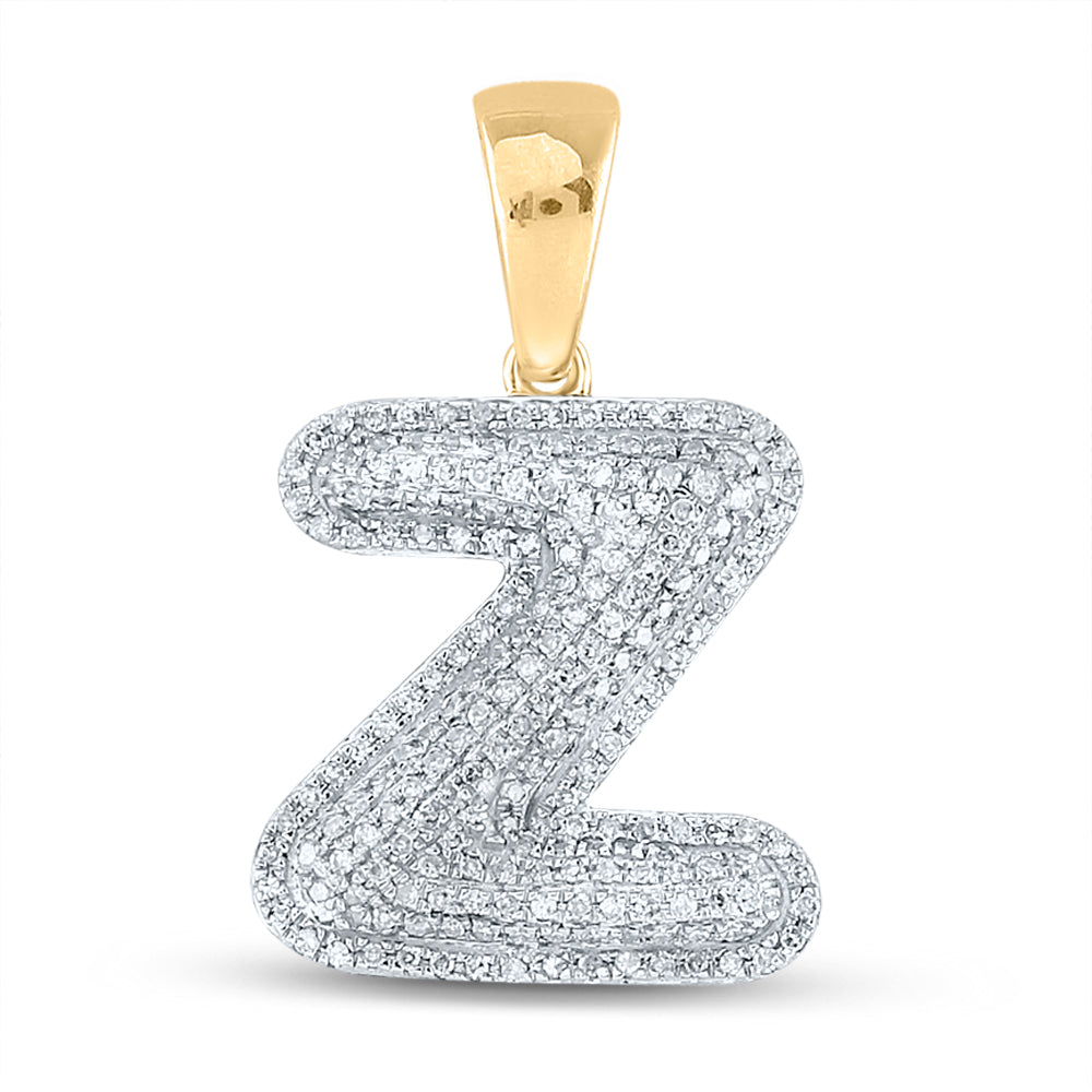 5/8CT-DIA P1P2 INITIAL "Z" MENS PENDANT