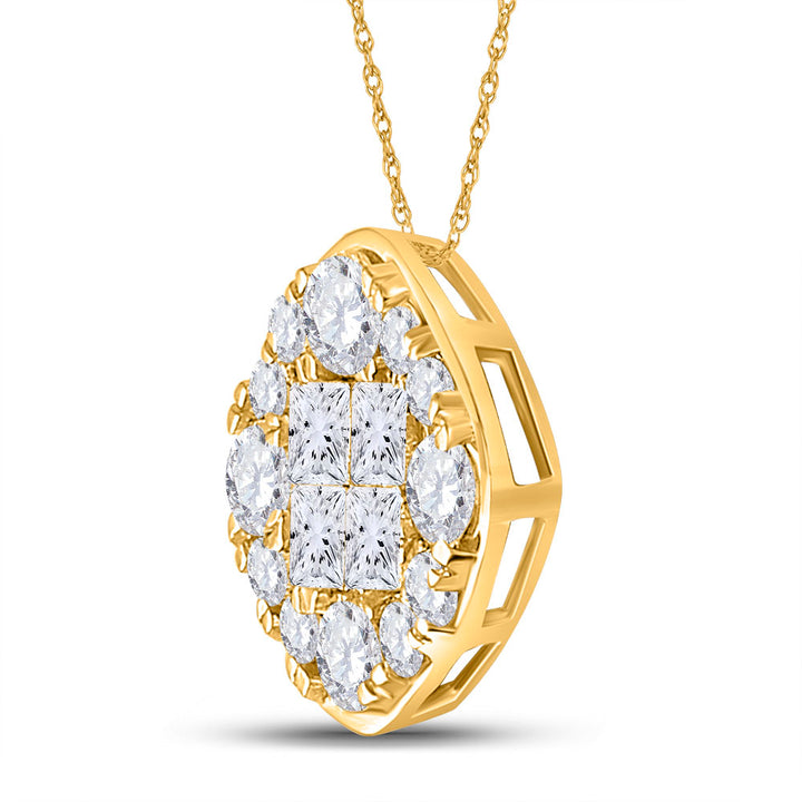 1 CT-DIA ANA M SOLEIL SQUARE PENDANT