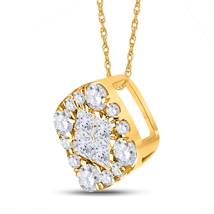 1/4CT-DIA ANA M SOLEIL SQUARE  PENDANT