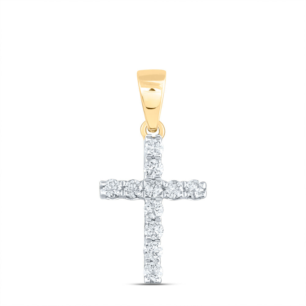 1/5CTW-DIA ANA M CROSS PENDANT