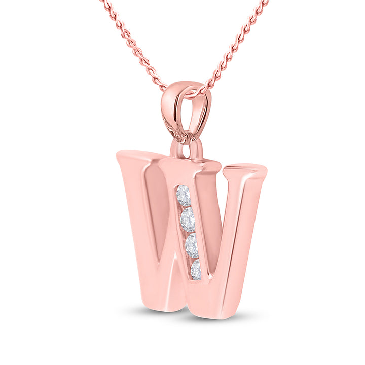 1/20CTW-DIA CN GIFT INITIAL-"W" PENDANT