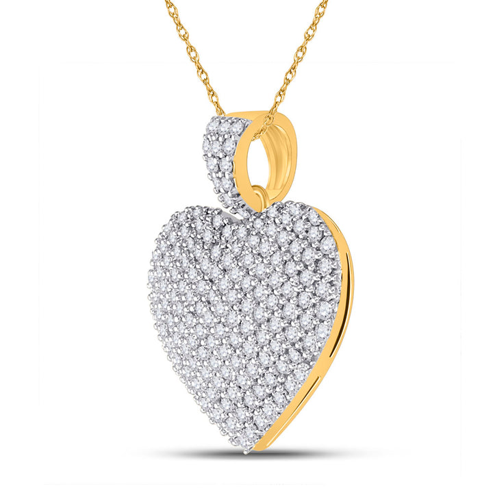 1CTW-DIA CN HEART PENDENT