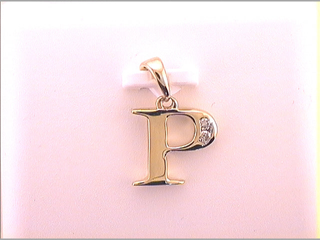 1/20CTW-DIA CN LADIES INITIAL " V " PENDANT