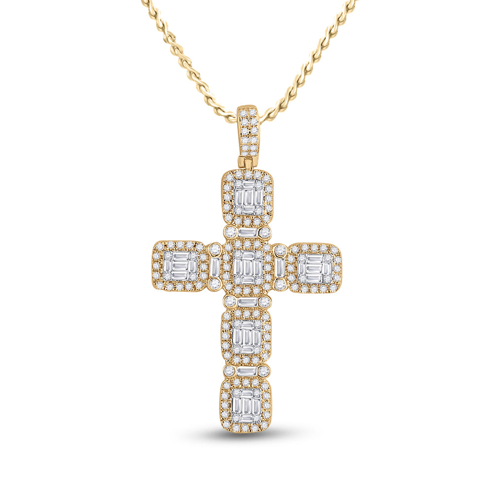 2 CT-DIA CN MENS CROSS CHARM