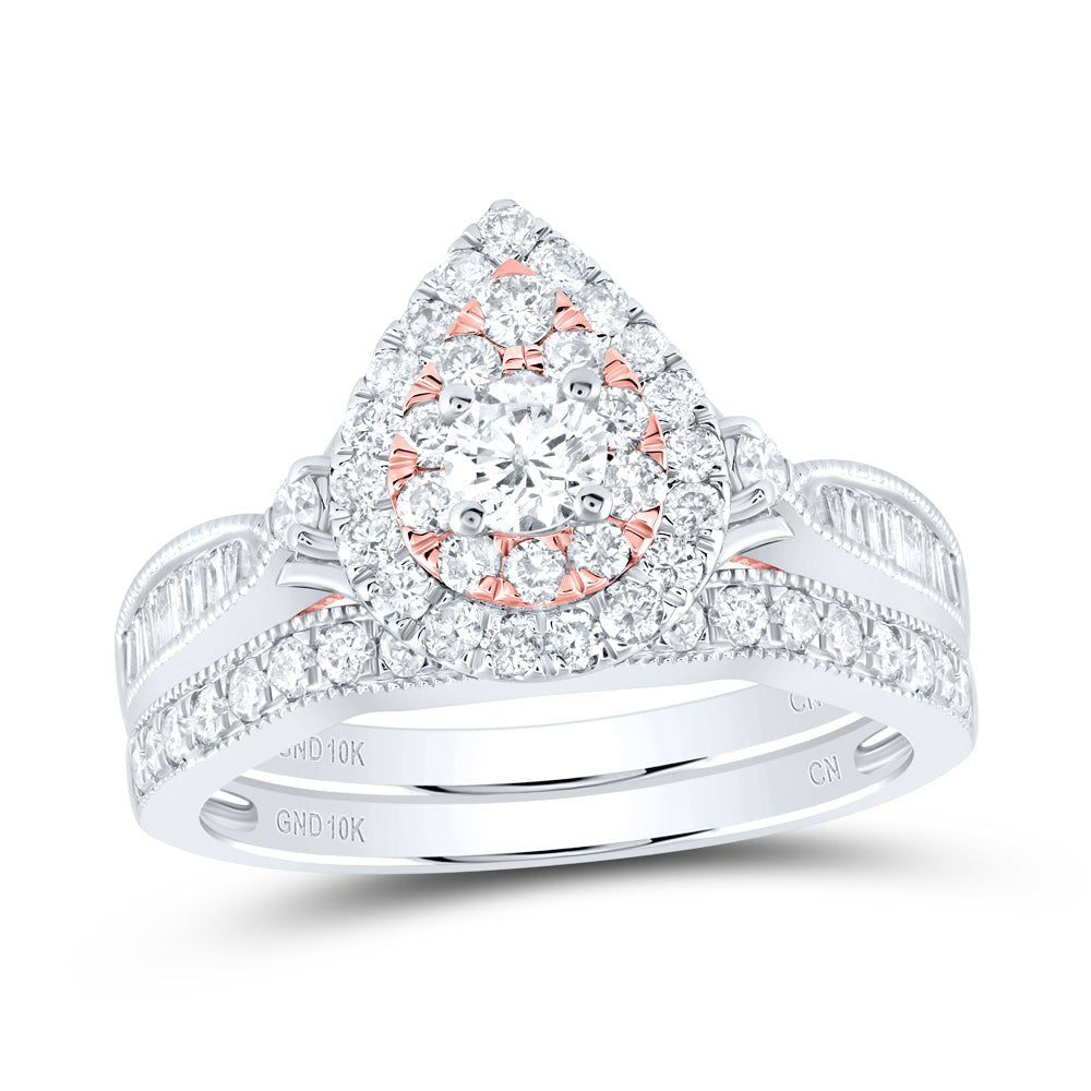 1 CTW-DIA 1/5CTW-CRD BRIDAL RING CERTIFIED