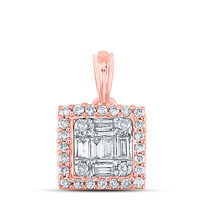 1/5CT-DIA ANA M DIANA SQUARE PENDANT