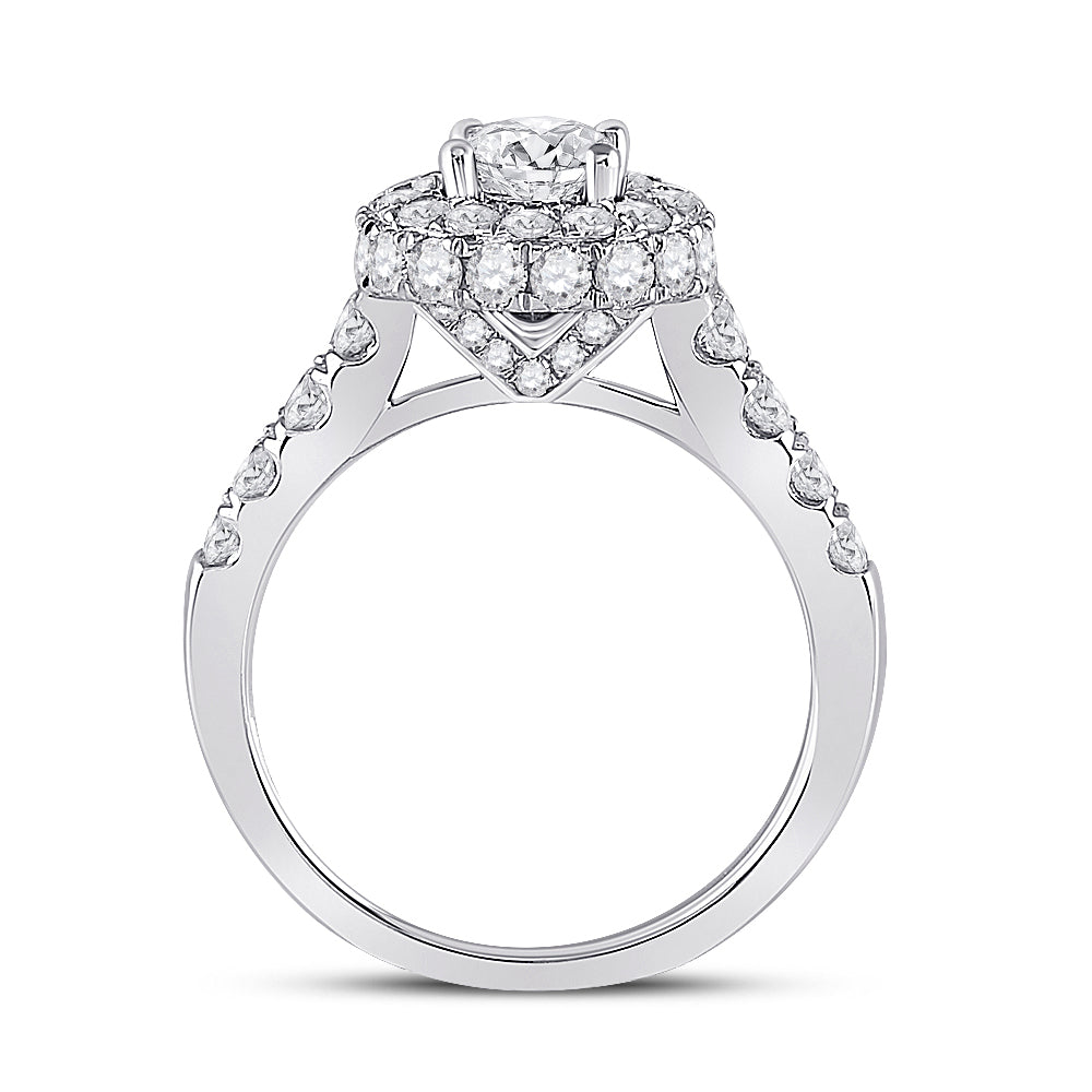 2 1/5CT-DIA NK 3/4CT-CRD ENGAGEMENT SINGLE HALO