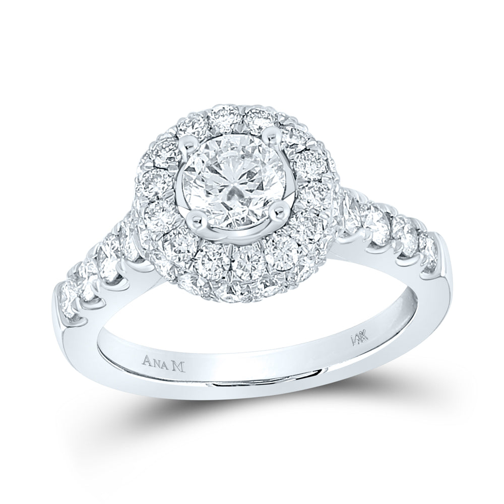 2 1/5CT-DIA NK 3/4CT-CRD ENGAGEMENT SINGLE HALO