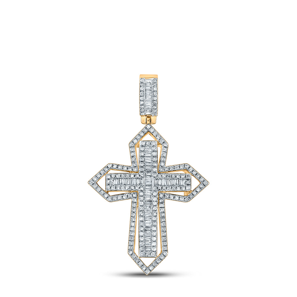 7/8CT-DIA P1P2 CROSS PENDANT