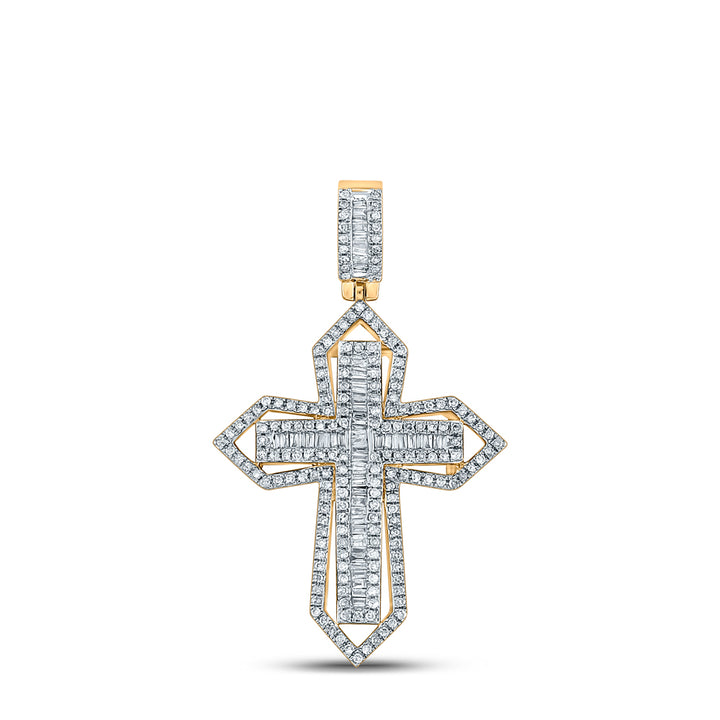 7/8CT-DIA P1P2 CROSS PENDANT