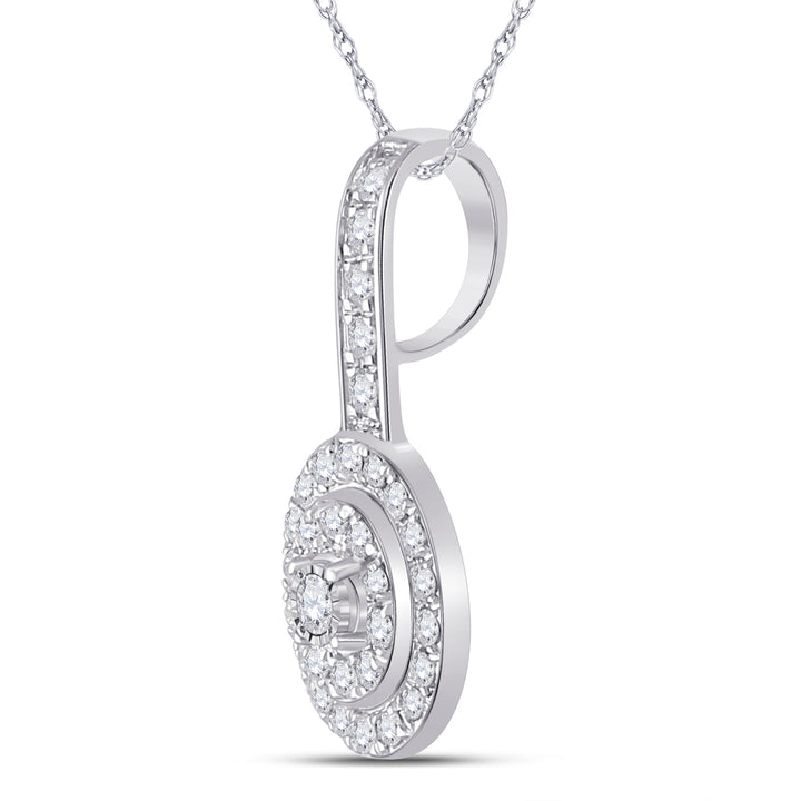 1/3CT-DIA CN MICRO-PAVE FASHION OVAL PENDANT