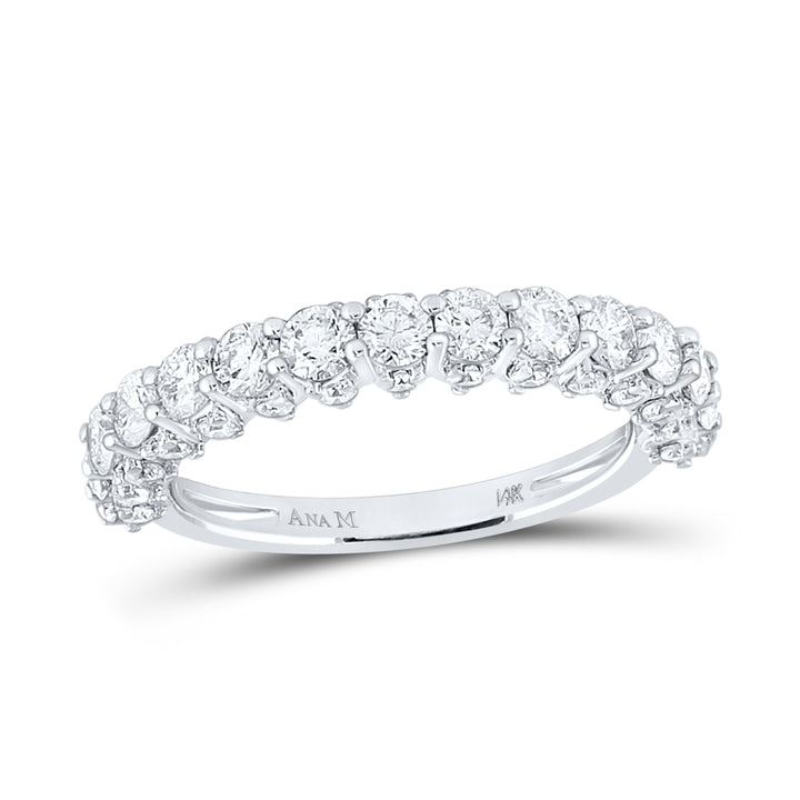 1 5/8CTW-DIA ANA M FASHION HIGH LADIES WEDDING BAND