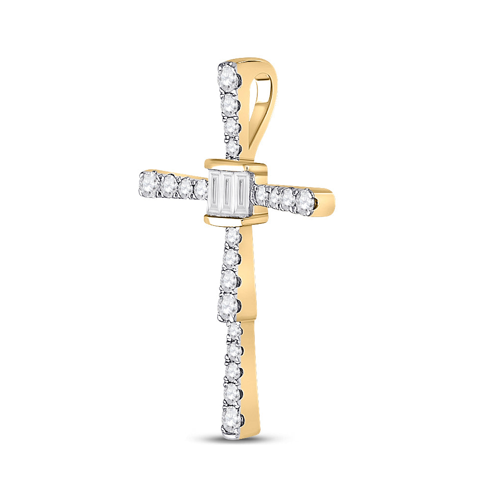 5/8CT-DIA ANA M CROSS PENDANT