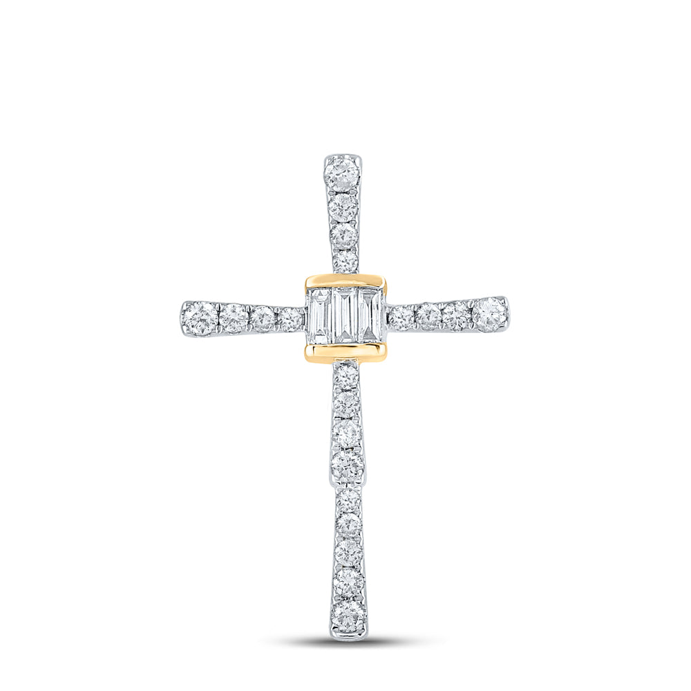 5/8CT-DIA ANA M CROSS PENDANT