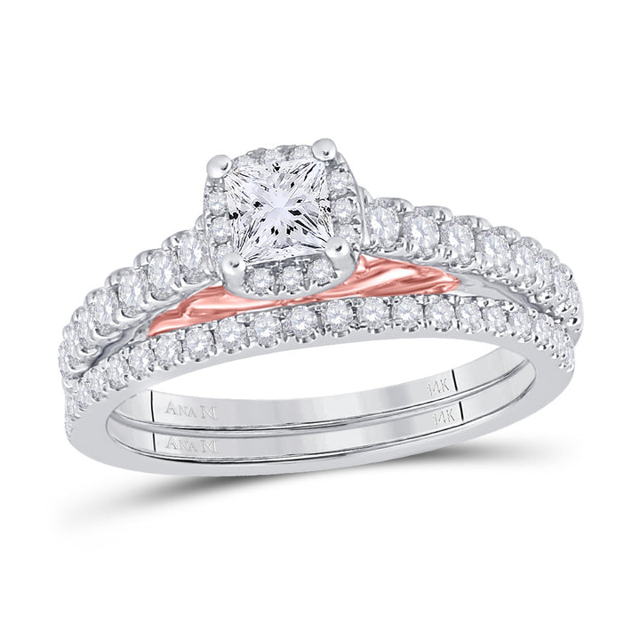 7/8CT-DIA ANA M 1/3CT-CPR BELLISSIMO BRIDAL SET