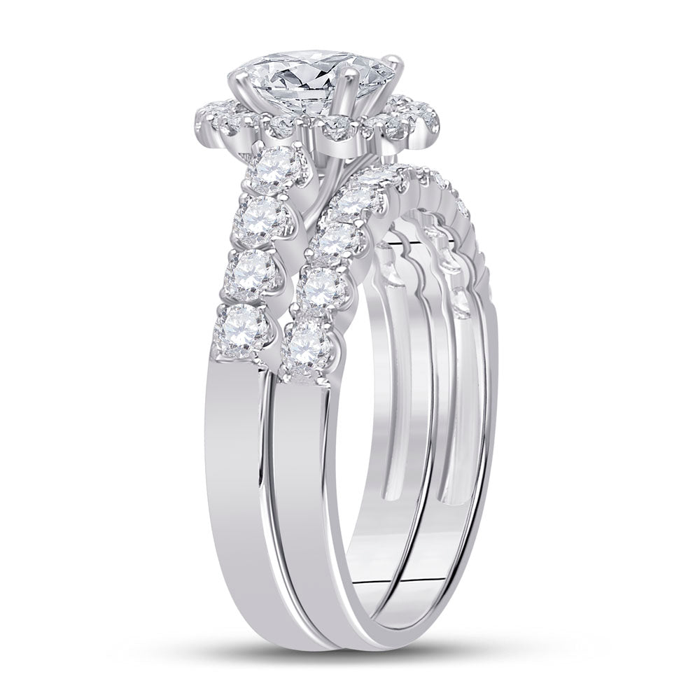 2 CTW-DIA ANA M 3/4CT-COV BRIDAL SETS SINGLE HALO