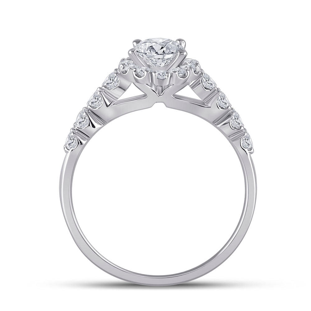 2 CTW-DIA ANA M 3/4CT-COV BRIDAL SETS SINGLE HALO