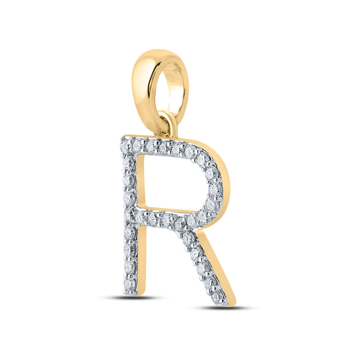 1/5CT-DIA CN LADIES INITIAL "R" PENDANT