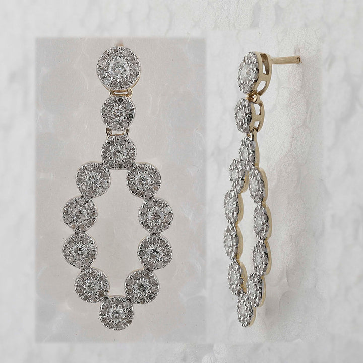 1 1/4CTW-DIA P1P2 FASHION TEARDROP EARRING